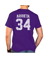 Men's Original Retro Brand Jake Arrieta Purple Tcu Horned Frogs Ncaa Baseball T-shirt
