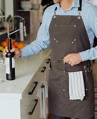 Collins 4 Piece Waxed Canvas Mixologist Apron Set