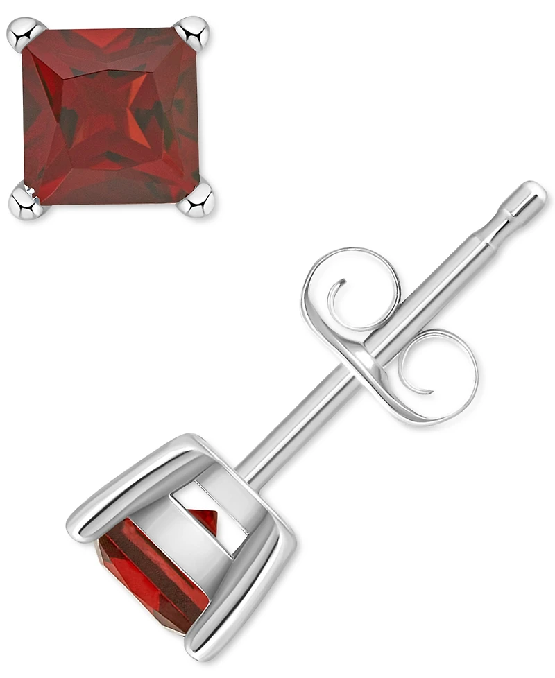 Garnet Square Stud Earrings (1 ct. t.w.) 14k Gold