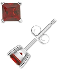 Garnet Square Stud Earrings (1 ct. t.w.) 14k Gold