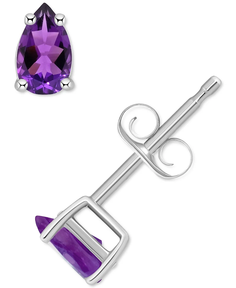 Amethyst Pear Stud Earrings (3/8 ct. t.w.) 14k Gold