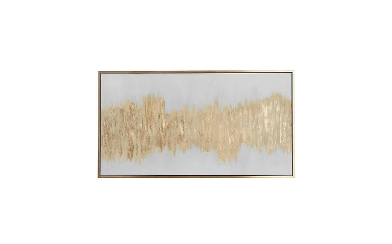 Wood Contemporary Framed Wall Art, 65" x 1.5" x 35.5"