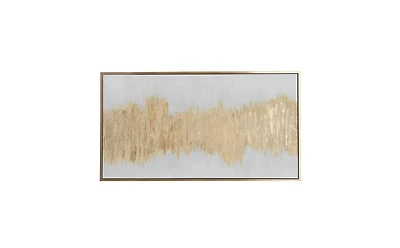 Wood Contemporary Framed Wall Art, 65" x 1.5" x 35.5"