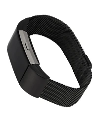 WITHit Black Stainless Steel Mesh Band designed for Fitbit Charge 2