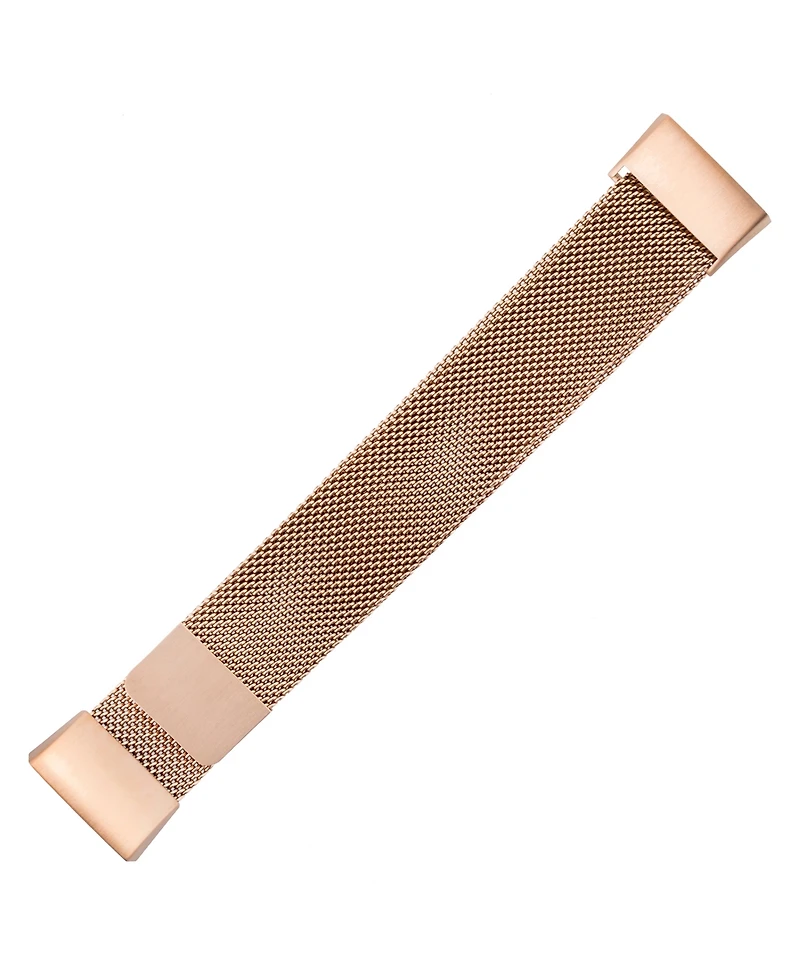 WITHit Gold-Tone Stainless Steel Mesh Band designed for Fitbit Charge 3 & 4