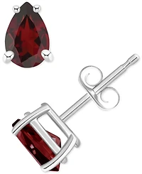 Garnet Pear Stud Earrings (1 ct. t.w.) 14k Gold