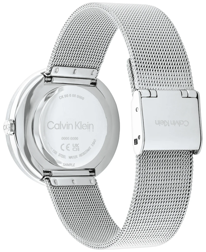 Calvin Klein Women's Stainless Steel Mesh Bracelet Watch 34mm