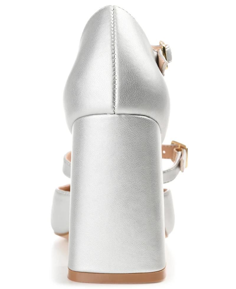 Journee Collection Women's Isadorah Double Strap Heels