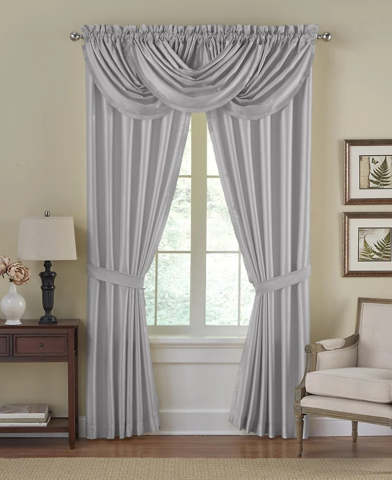 Elrene Home Fashions Versailles Faux Silk Blackout Window Curtain