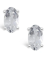 White Topaz (1/2 ct. t.w.) Stud Earrings 14K Gold or Yellow