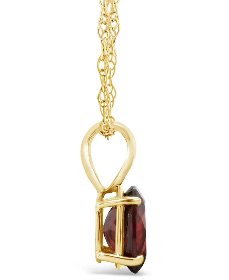 Garnet (1-1/2 ct.t.w) Pendant Necklace 14K Yellow Gold