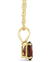 Garnet (1-1/2 ct.t.w) Pendant Necklace 14K Yellow Gold