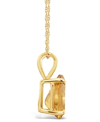 Citrine (1 ct.t.w) Pendant Necklace in 14K Yellow Gold