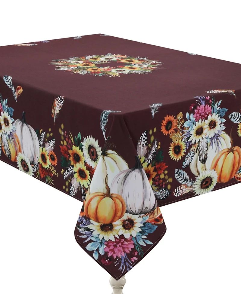 Laural Home Fall Feathers Tablecloth, 70" x 120"