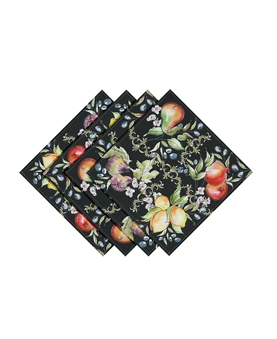Laural Home Tuscan Fruit Sketch Set of 4 Napkins, 20" x 20"