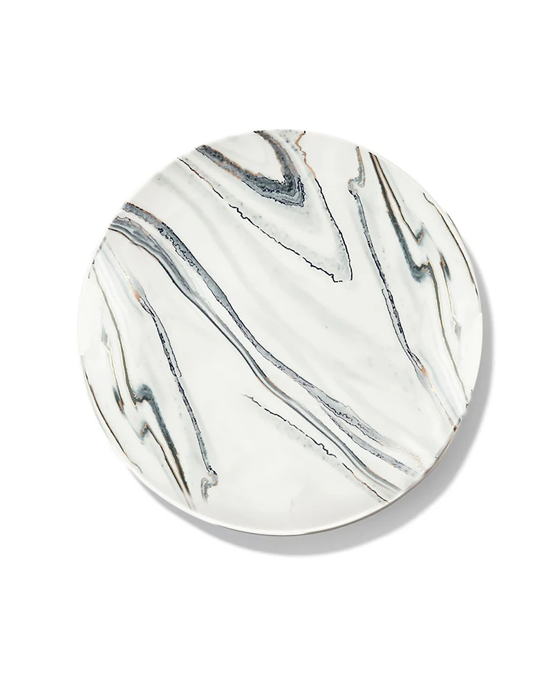 American Atelier Faux Marble Coupe Dinnerware Set, 16 Piece