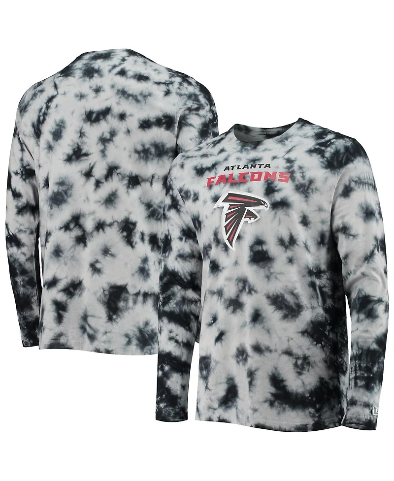 Men's New Era Black Atlanta Falcons Tie-Dye Long Sleeve T-shirt