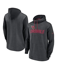 Men's Nike Heathered Charcoal, Black Arizona Cardinals Surrey Legacy Pullover Hoodie