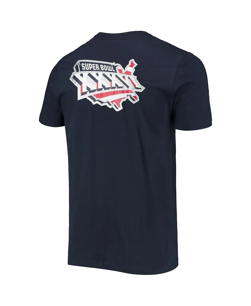 Men's New Era Navy New England Patriots Patch Up Collection Super Bowl Xxxvi T-shirt