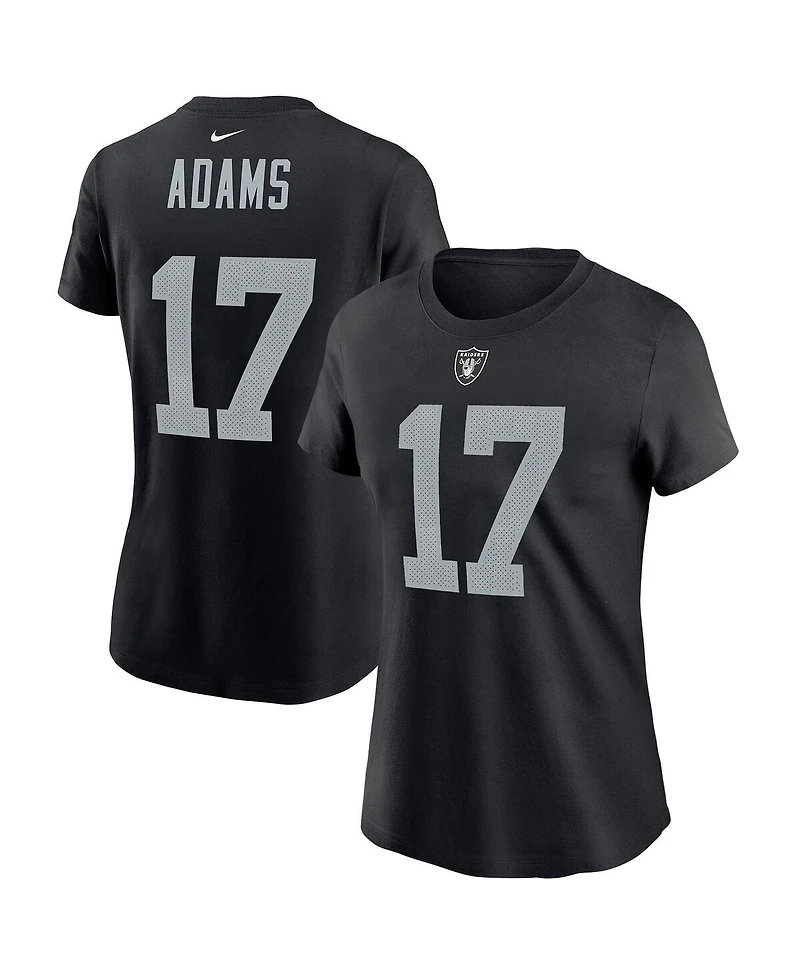 Women's Nike Davante Adams Black Las Vegas Raiders Player Name & Number T-shirt