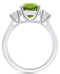 Macy's Peridot (2-3/8 ct. t.w.) and Diamond (1/3 Ring 14K White Gold