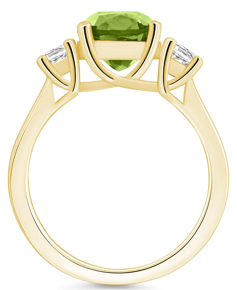 Macy's Peridot (2-3/8 ct. t.w.) and Diamond (1/3 Ring 14K Yellow Gold