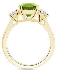 Macy's Peridot (2-3/8 ct. t.w.) and Diamond (1/3 Ring 14K Yellow Gold
