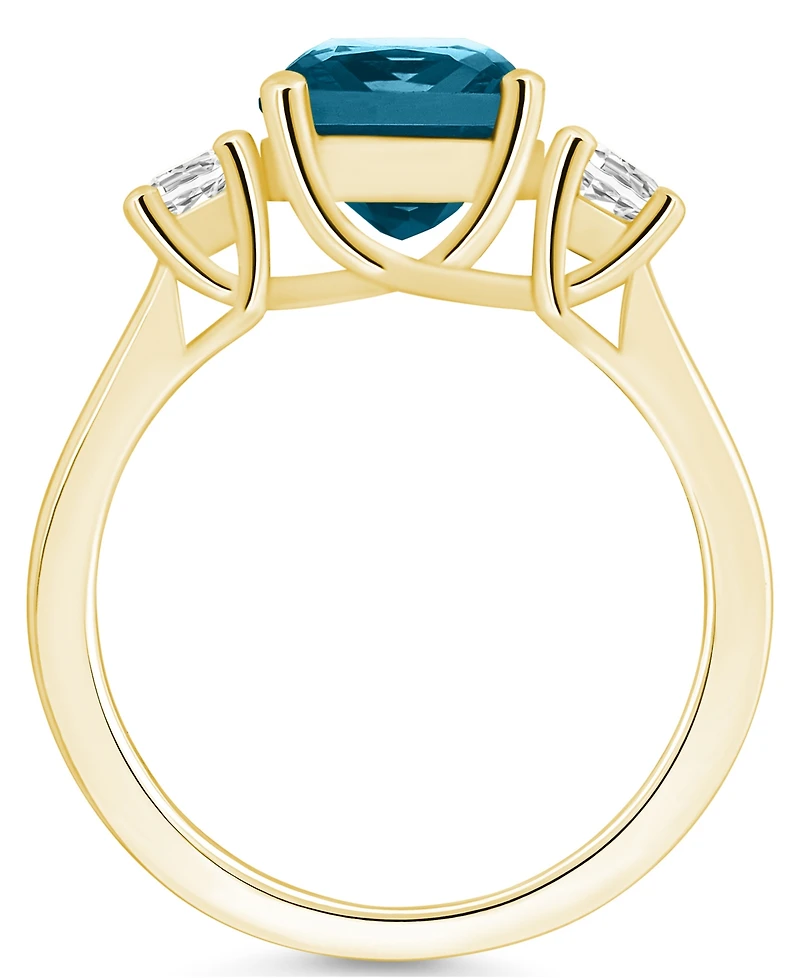Macy's London Blue Topaz (2-3/4 ct. t.w.) and Diamond (1/3 Ring 14K Yellow Gold