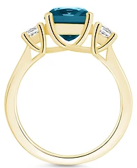 Macy's London Blue Topaz (2-3/4 ct. t.w.) and Diamond (1/3 Ring 14K Yellow Gold