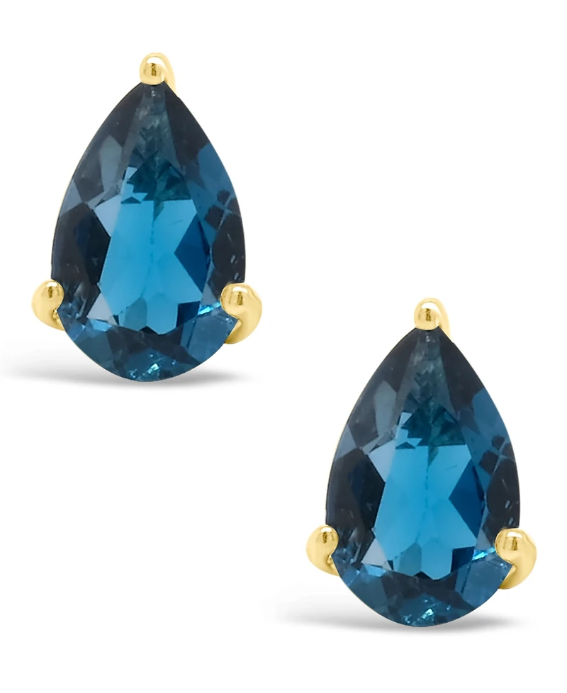 Macy's London Topaz (2-1/10 ct. t.w.) Stud Earrings in 14K Yellow Gold