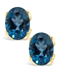 Macy's London Topaz (3-1/5 ct. t.w.) Stud Earrings in 14K Yellow Gold