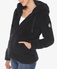 White Mark Women's Hooded Sherpa Jacket