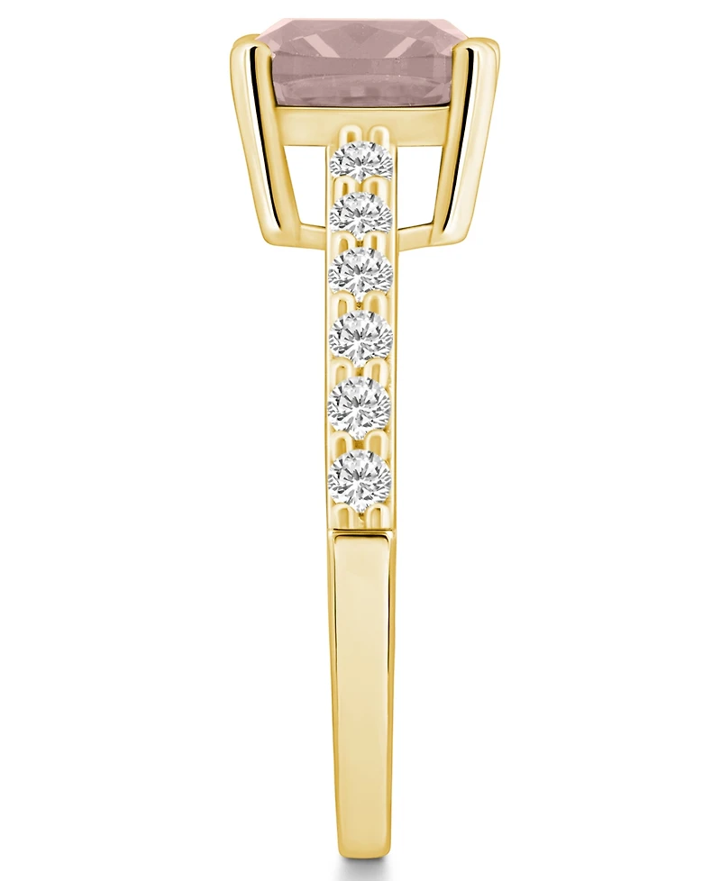 Macy's Morganite (2 Ct. T.w.) and Diamond (1/3 Ring 14K Yellow Gold