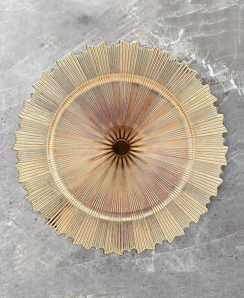 American Atelier Star Set of 4 Electroplated Charger Plates, Service For