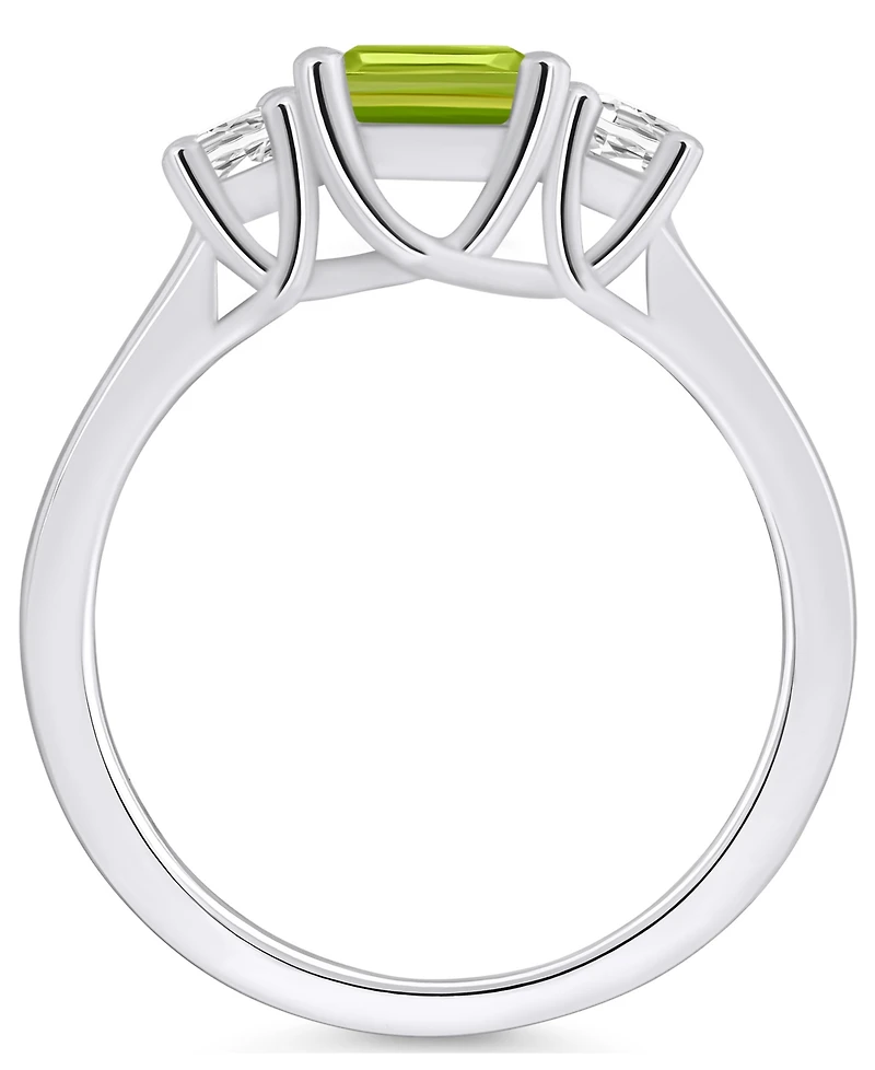 Macy's Peridot and Diamond Ring (1-3/4 ct.t.w 1/4 ct.t.w) 14K White Gold