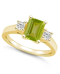Macy's Peridot and Diamond Ring (1-3/4 ct.t.w 1/4 ct.t.w) 14K Yellow Gold