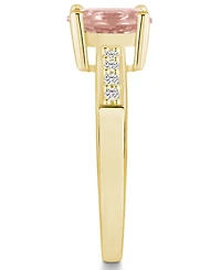 Macy's Morganite and Diamond Ring (1-1/7 ct.t.w 1/8 ct.t.w) 14K Yellow Gold