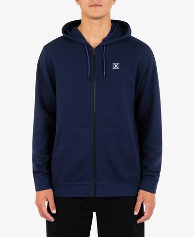 Hurley Men's Icon Chest Logo Full Zip Hooded Sweatshirt
