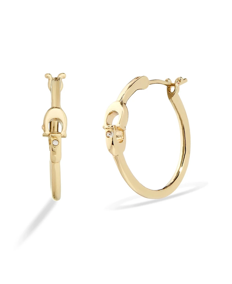 Coach Signature Hoop Earrings