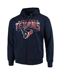 Men's G-iii Sports by Carl Banks Navy Houston Texans Perfect Season Full-Zip Hoodie