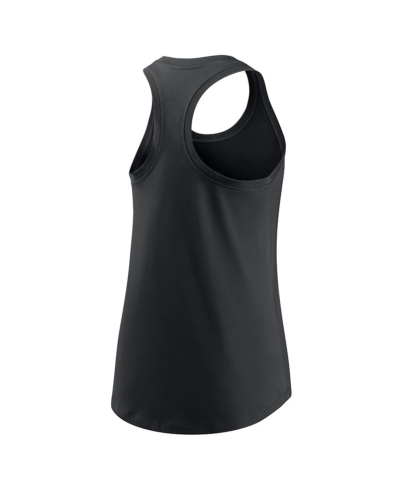 Women's Nike Black New Orleans Saints Team Name City Tri-Blend Racerback Tank Top