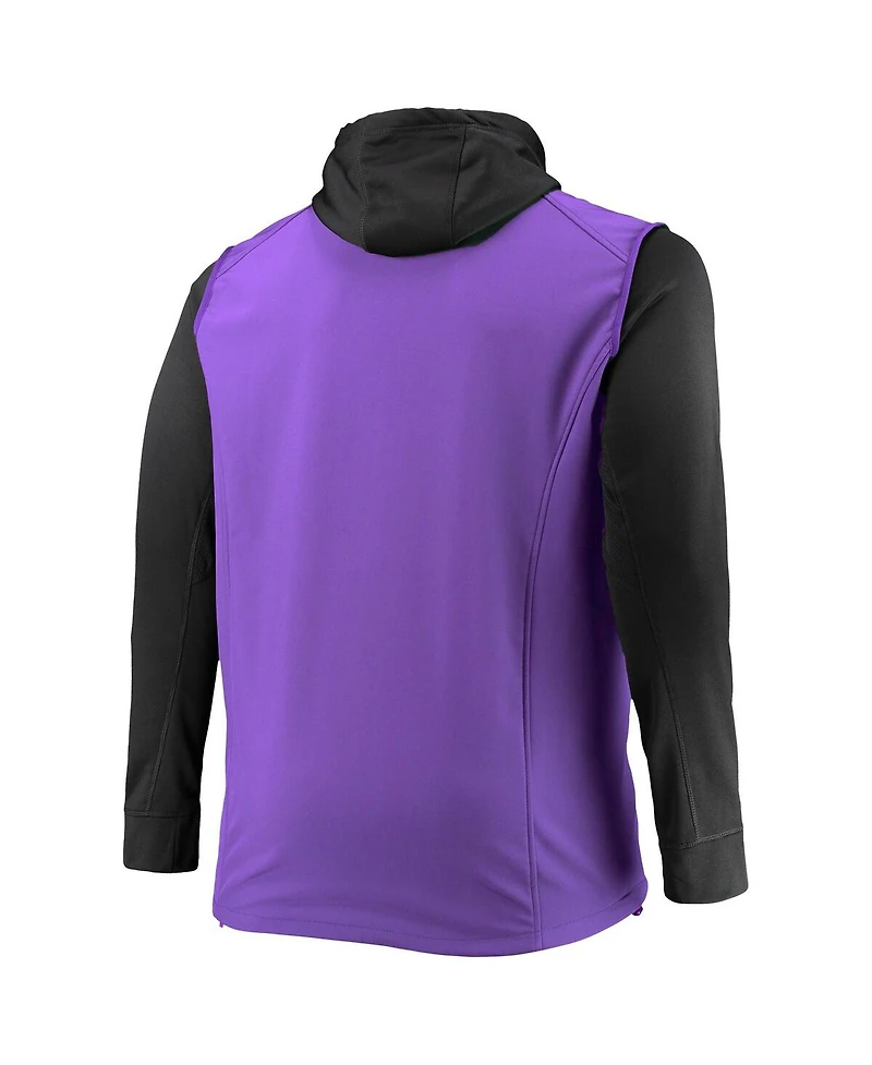 Men's Dunbrooke Purple and Black Minnesota Vikings Big and Tall Alpha Full-Zip Hoodie Jacket