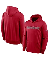 Men's Nike Red Tampa Bay Buccaneers Fan Gear Wordmark Performance Pullover Hoodie