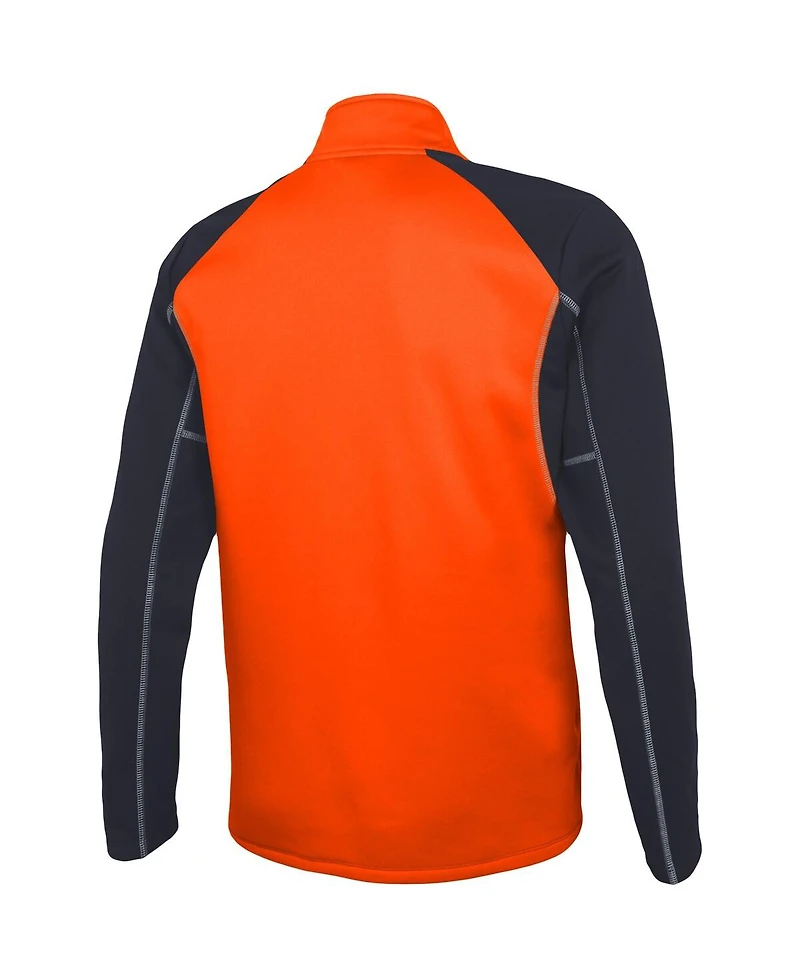 Men's New Era Orange Chicago Bears Combine Authentic Two-a-Days Half-Zip Jacket