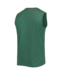 Men's New Era Green Green Bay Packers Brushed Sleeveless Tank Top
