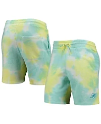 Men's New Era White Miami Dolphins Tie-Dye Shorts