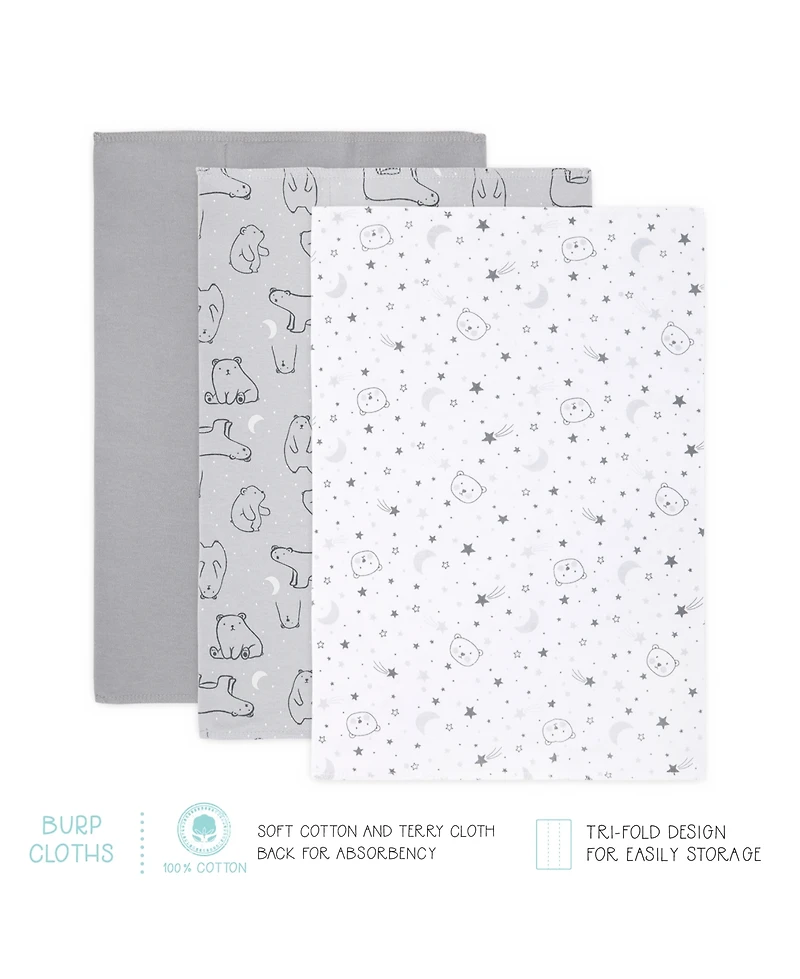 The Peanutshell Baby Boys Newborn Shower Gift Set Layette Essentials, Grey, White