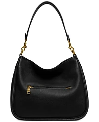 Soft Pebble Leather Cary Shoulder Bag with Convertible Straps