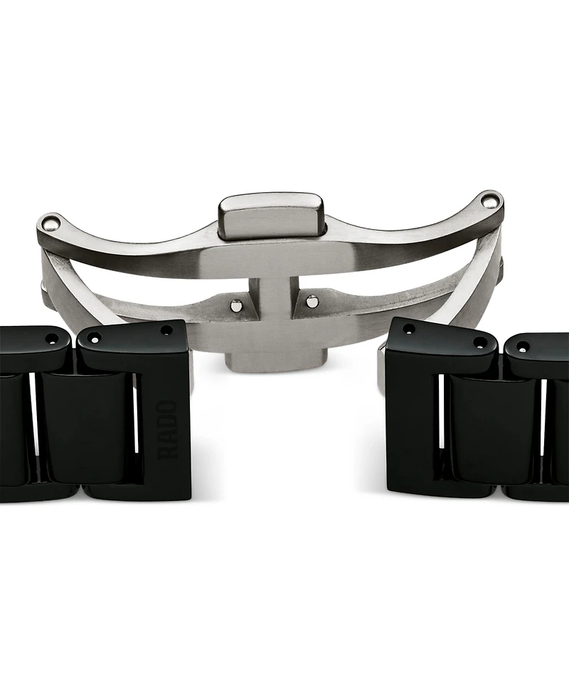 Rado Unisex Swiss Automatic True Secret Black Ceramic Bracelet Watch 40mm