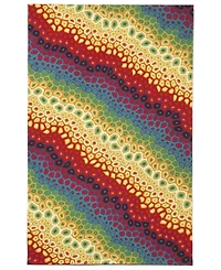 Liora Manne' Visions Iv Pop Swirl 3'6" x 5'6" Outdoor Area Rug